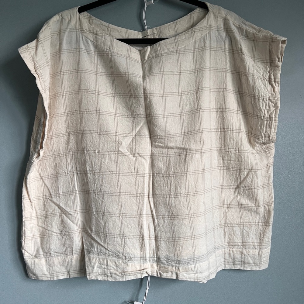 Laude The Label’s Everyday Crop Top in Mocha Check